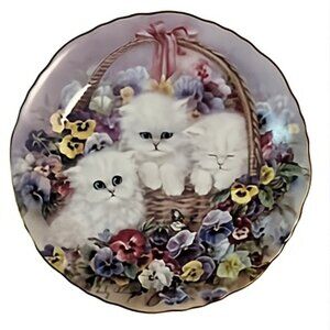 Vintage Bradford Exchange Basket of Love Porcelain Plate